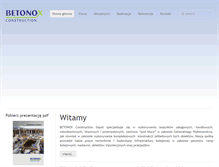 Tablet Screenshot of construction.betonox.pl